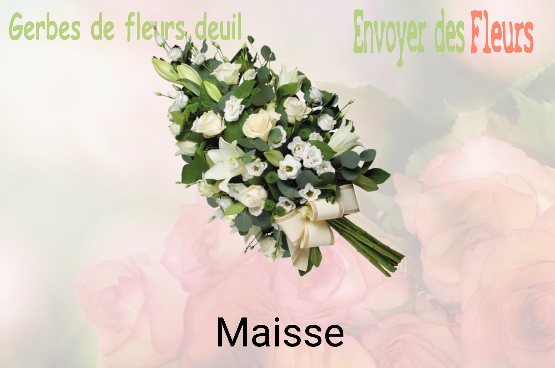 Gerbe de fleurs de deuil livrée à Maisse